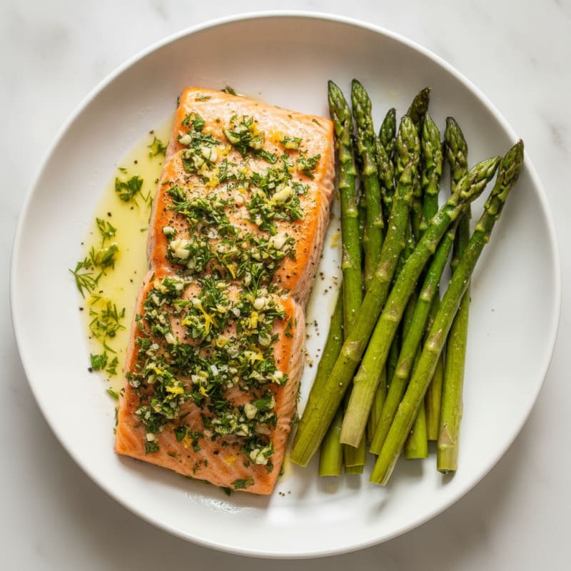 Lemon-Herb Baked Salmon with Asparagus
