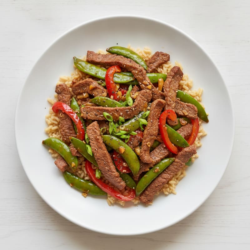 Ginger Beef and Snow Pea Stir-Fry