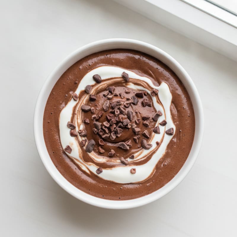 Silky Chocolate Protein Pudding with Greek Yogurt