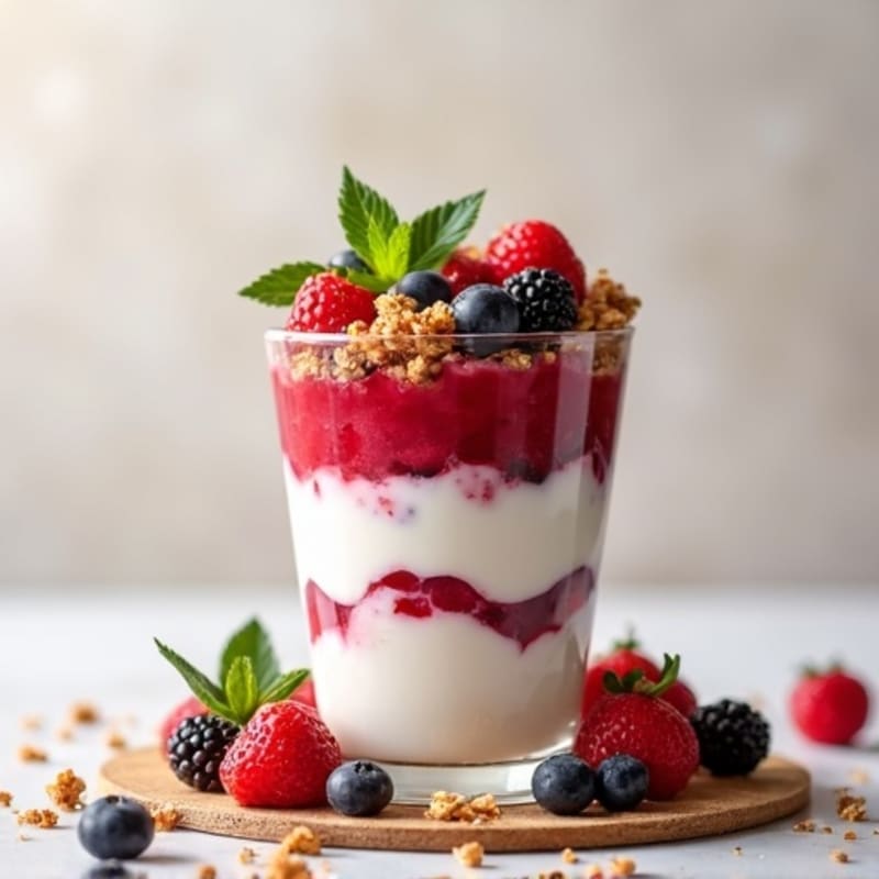 Fresh Berry Parfait with Creamy Greek Yogurt
