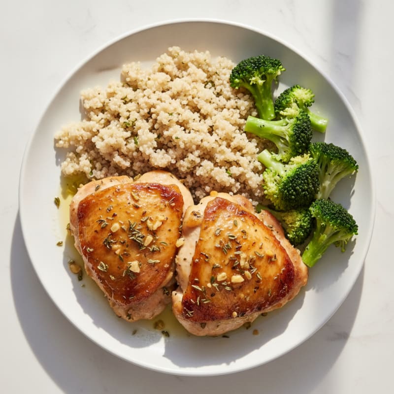 Garlic Herb Roasted Chicken Thighs