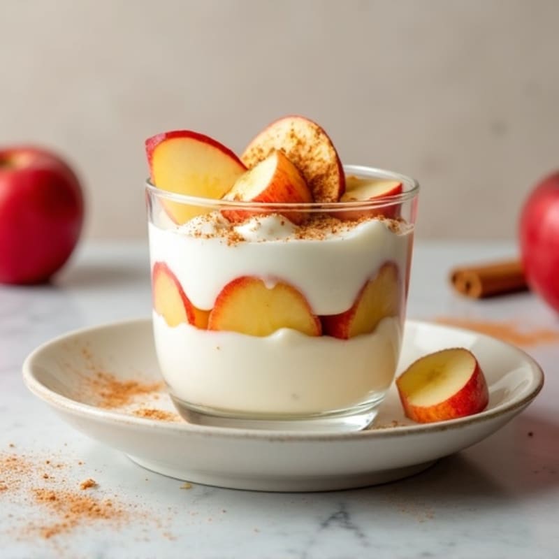 Protein Yogurt Parfait with Apples and Cinnamon