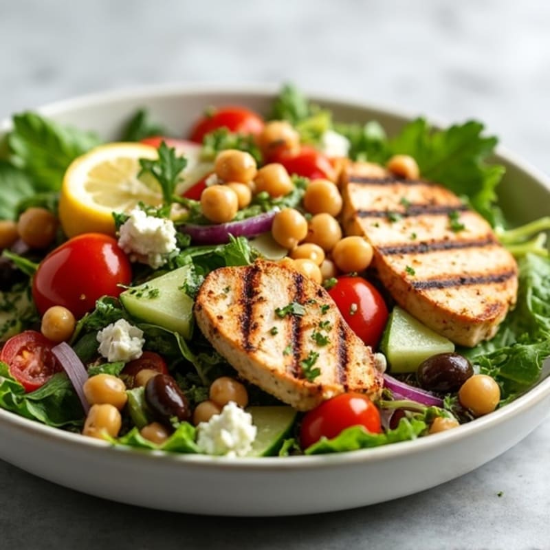 Fresh Mediterranean Chopped Salad with Lemon-Herb Dressing