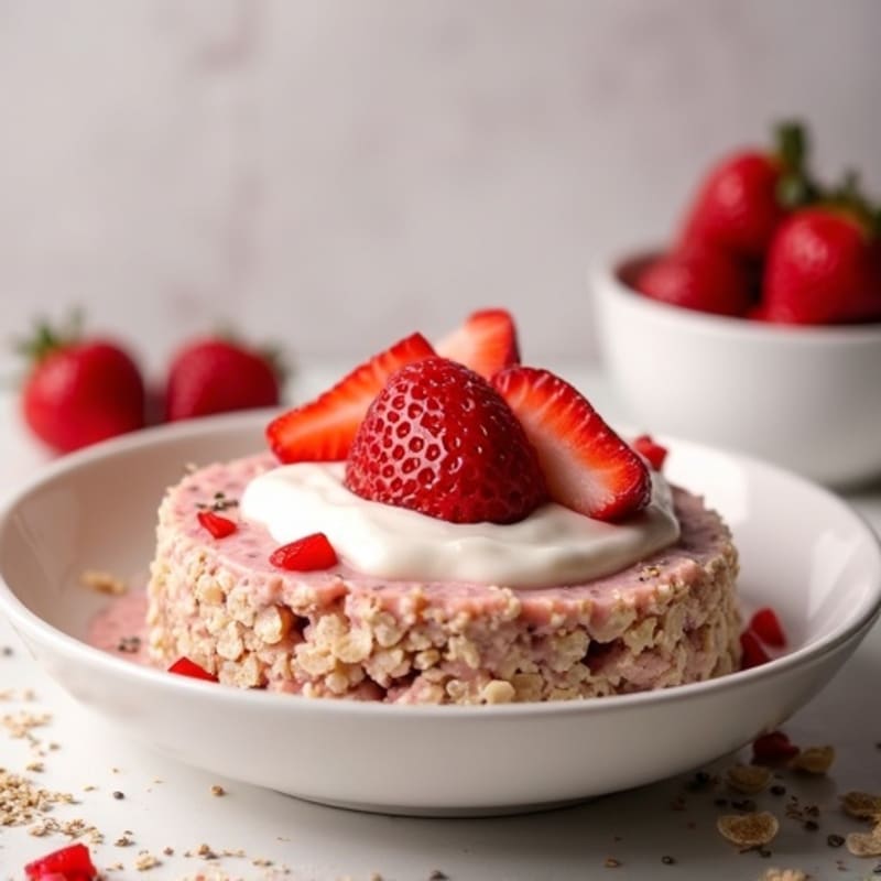 Creamy Strawberry Shortcake Overnight Oats