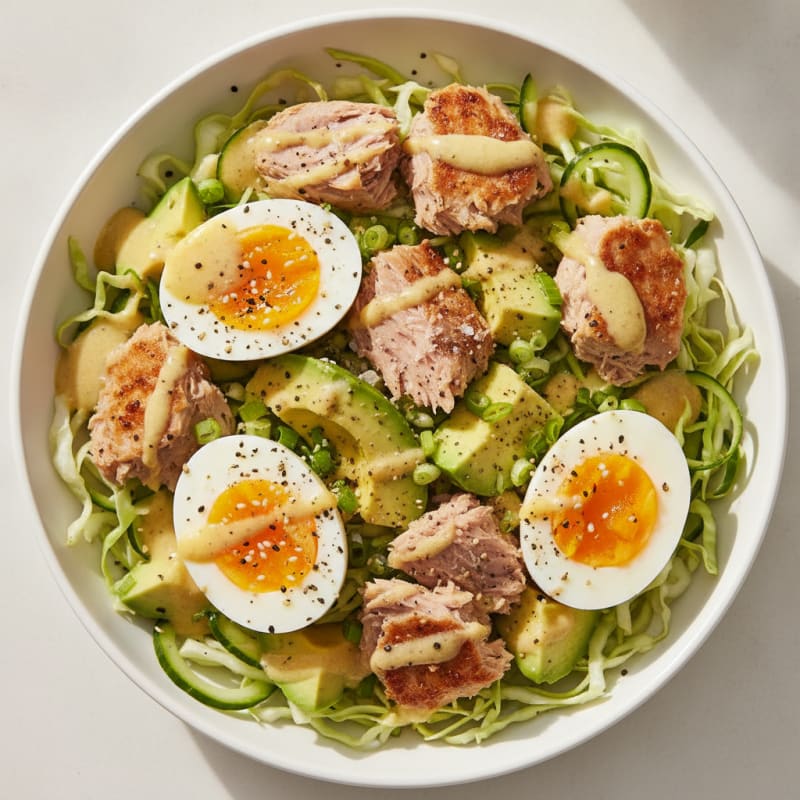 Lemon Tuna and Egg Bowl with Sesame