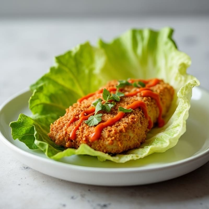 Crispy Buffalo Chicken Lettuce Wrap