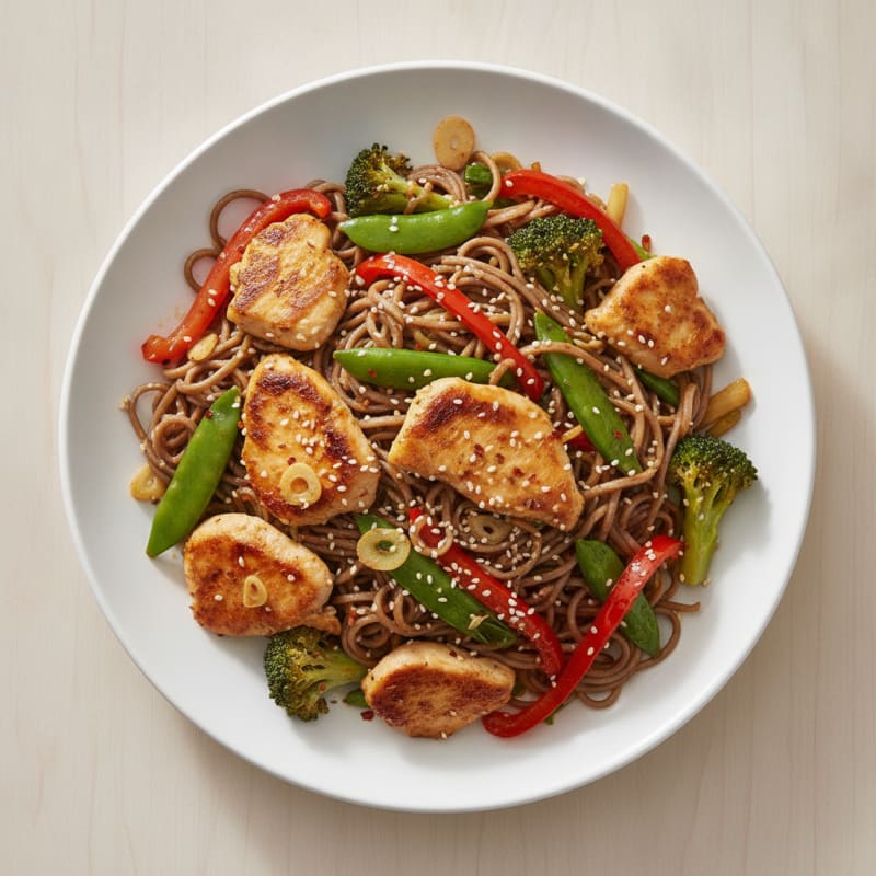 Garlic Chicken Stir-Fry Noodles
