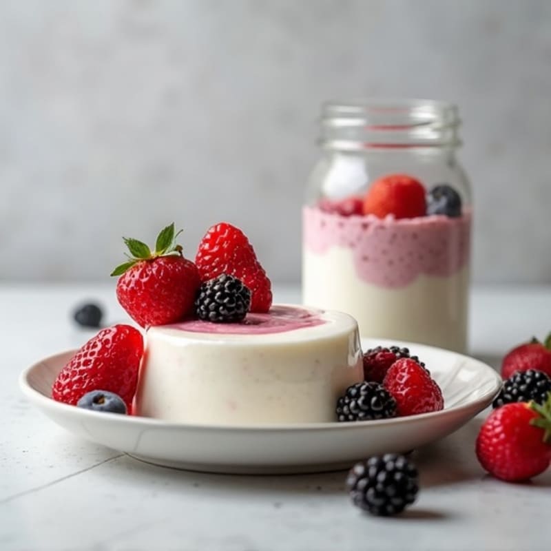 Silky Greek Yogurt Protein Mousse with Fresh Berries