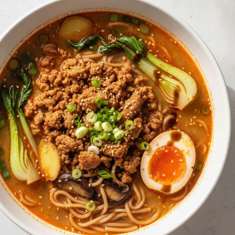 Sriracha Pork Ramen Soup