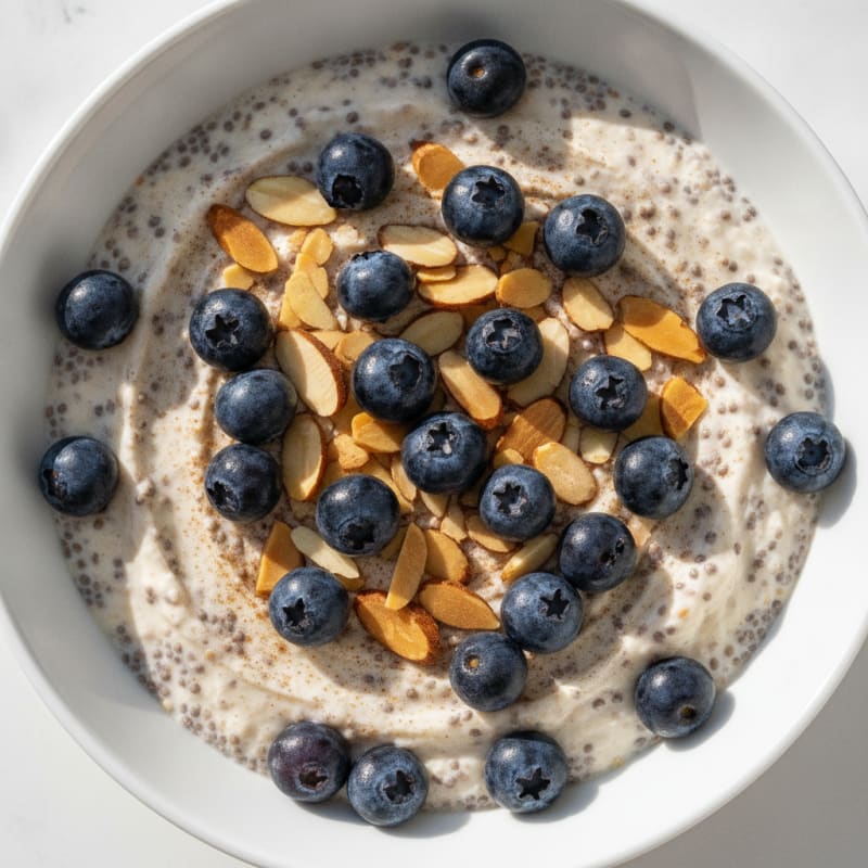 Blueberry Almond Chia Seed Pudding