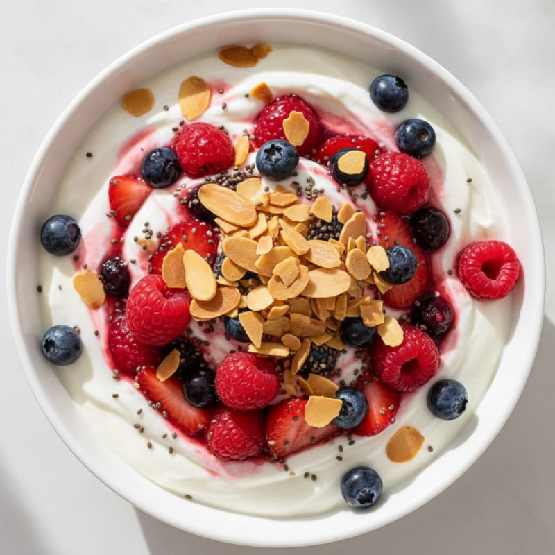 Creamy Greek Yogurt Protein Parfait with Mixed Berries