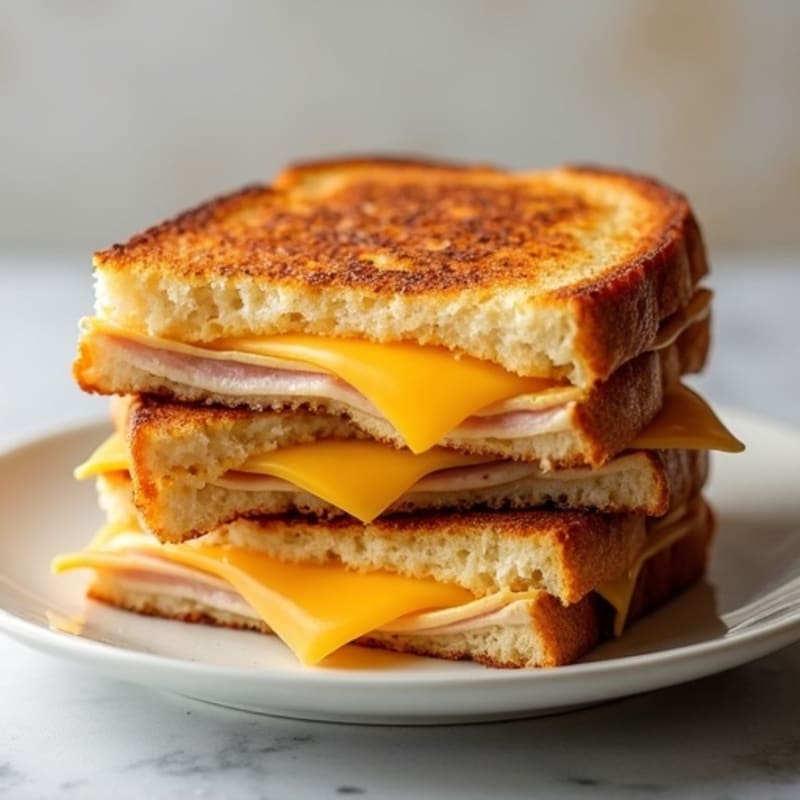 Crispy Sourdough Grilled Cheese Stack