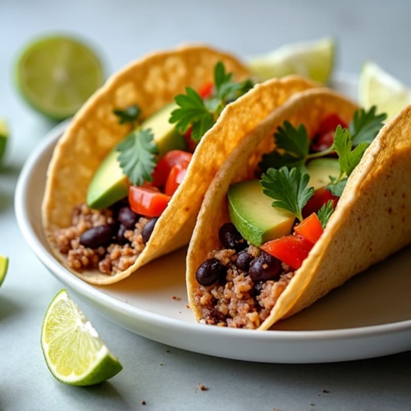 Lean Minced Turkey and Black Bean Soft Tacos