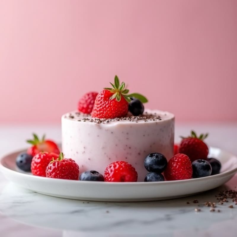 Silky Greek Yogurt Protein Mousse with Berries