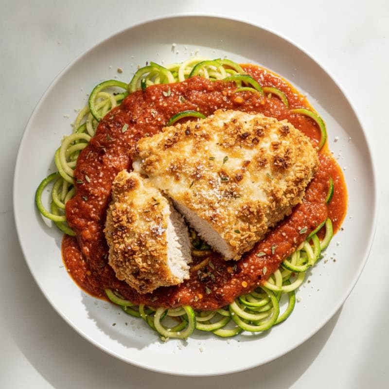 Parmesan-Crusted Chicken with Marinara Sauce