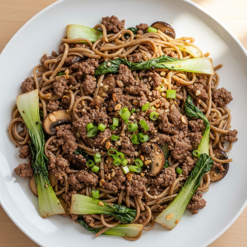 Savory Ground Beef and Noodle Skillet