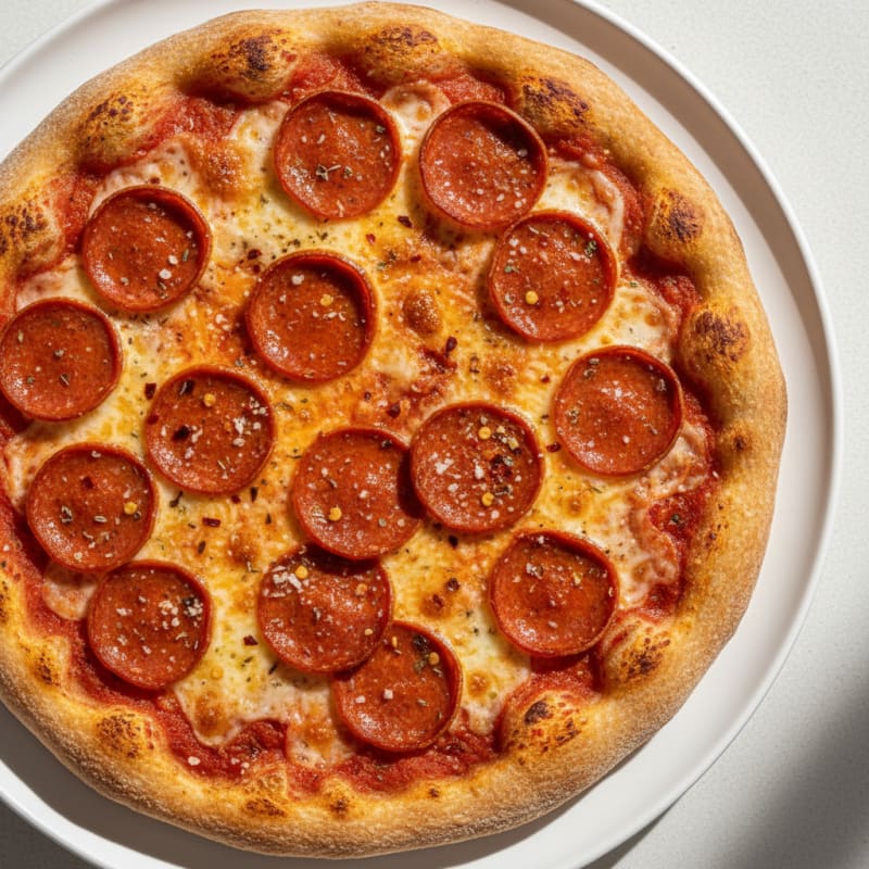 Crispy Pepperoni Pizza with Zesty Tomato Sauce