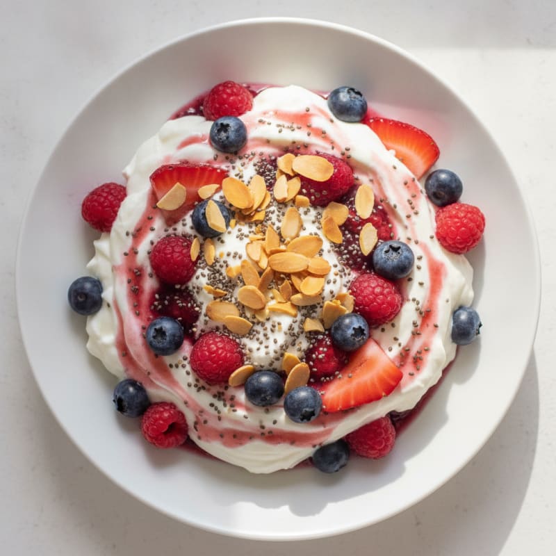 Creamy Greek Yogurt Protein Parfait with Mixed Berries