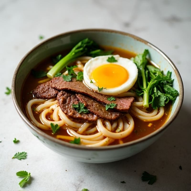 Ginger-Lemongrass Beef Rice Noodle Soup