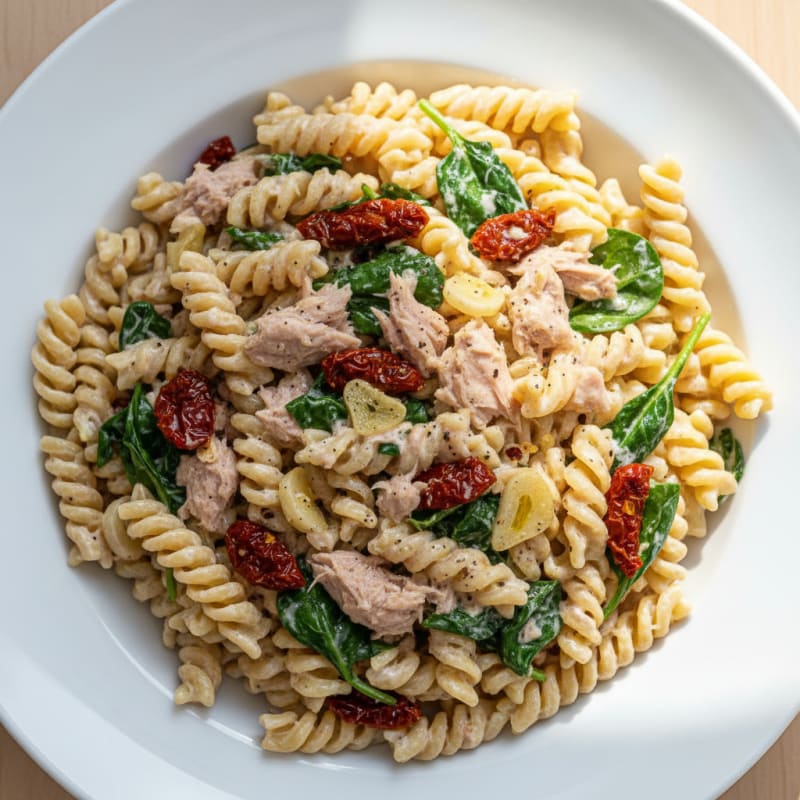 Creamy Sun-Dried Tomato Tuna Pasta