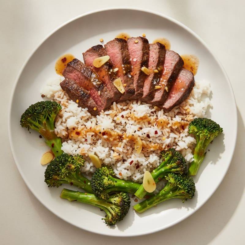 Asian Zest Ribeye Steak with Broccoli
