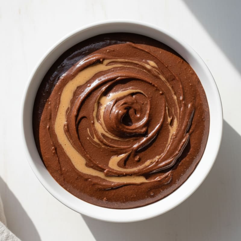 Silky Chocolate Protein Pudding with Almond Butter Swirl