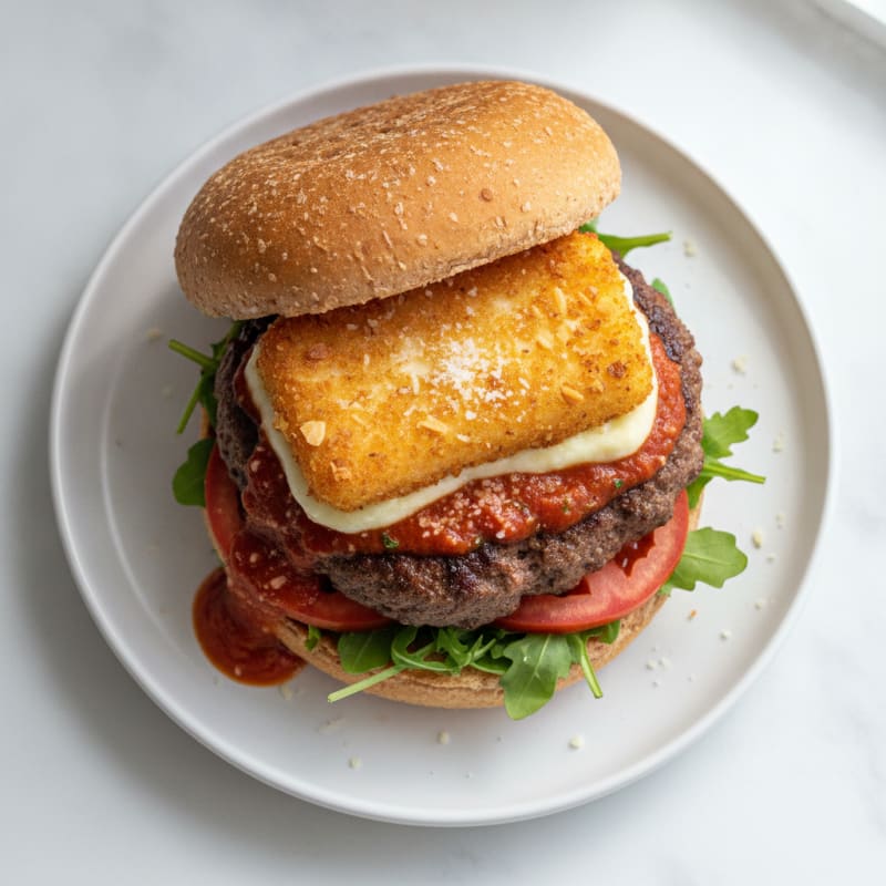 Mozzarella Stick Beef Burger