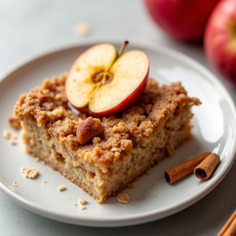 Hearty Baked Cinnamon Apple Protein Oatmeal