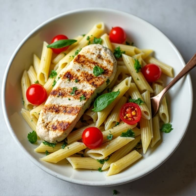 Creamy Pesto Chicken Pasta with Fresh Herbs