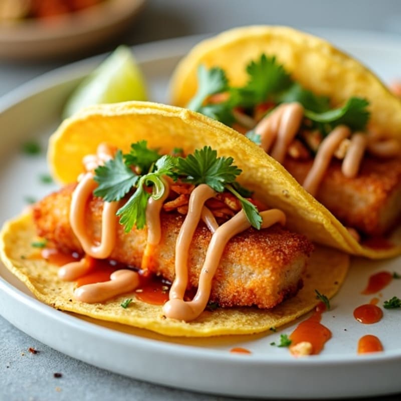 Crispy Fish Kimchi Tacos
