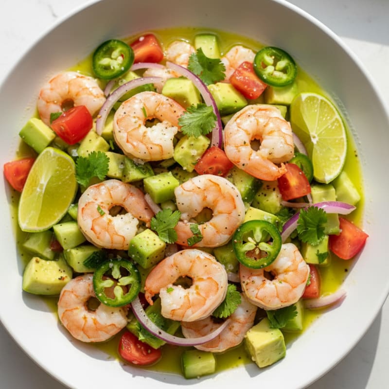 Zesty Chili-Lime Shrimp Ceviche with Avocado