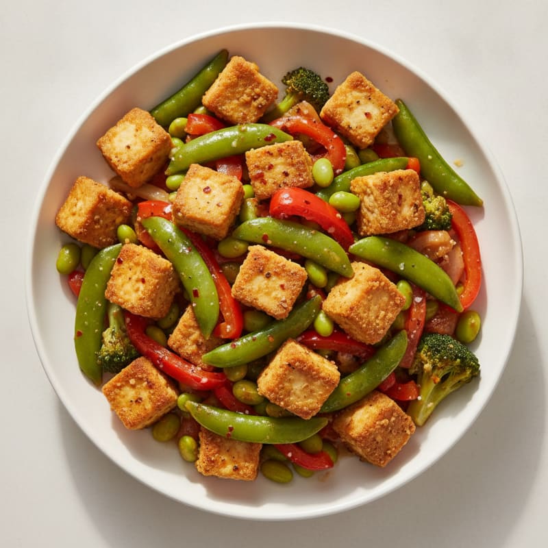 Ginger-Garlic Tofu Stir-Fry with Vegetables