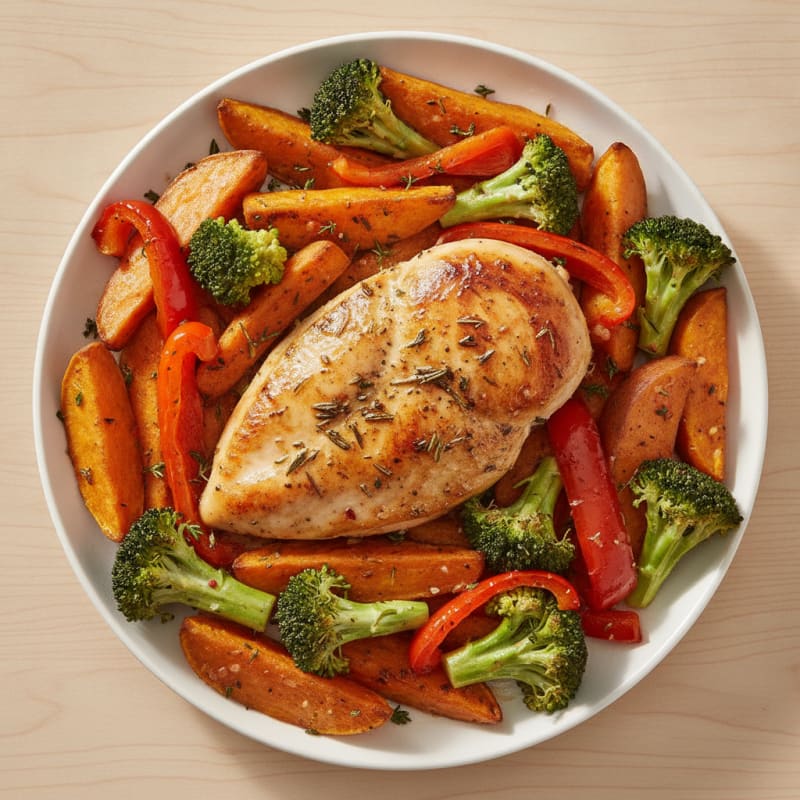 Herb-Roasted Chicken with Roasted Vegetables