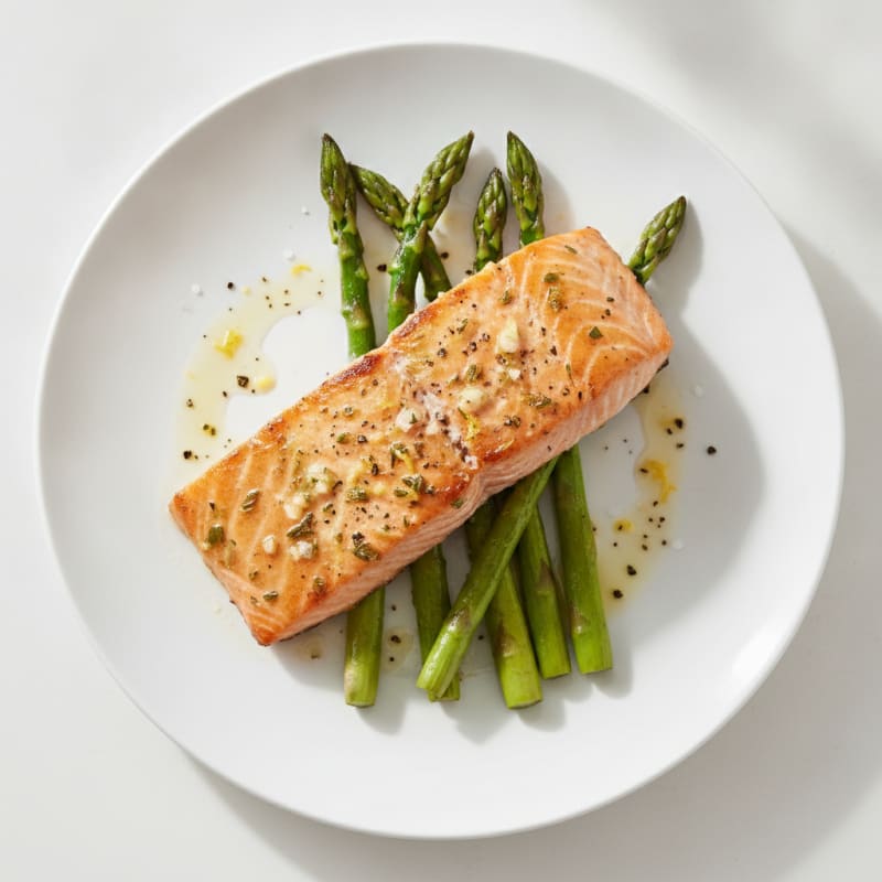 Lemon Herb Grilled Salmon with Asparagus