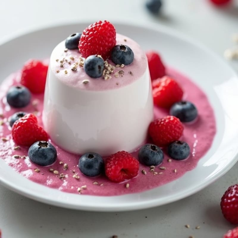 Silky Greek Yogurt Protein Mousse with Mixed Berries