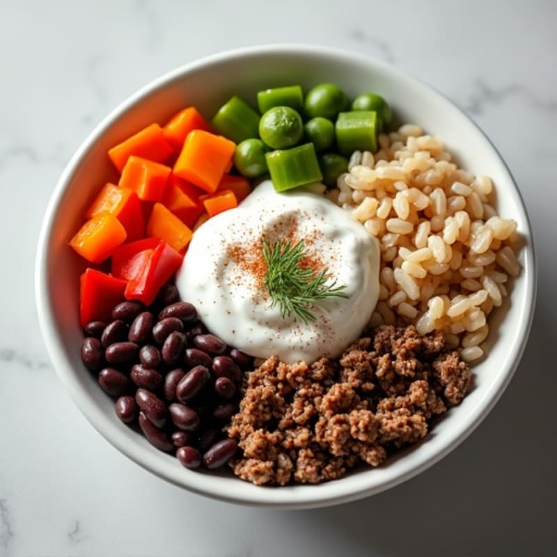 Seasoned Ground Beef Bowl with Special Sauce