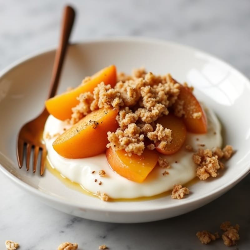 Fresh Peach Baked Crumble