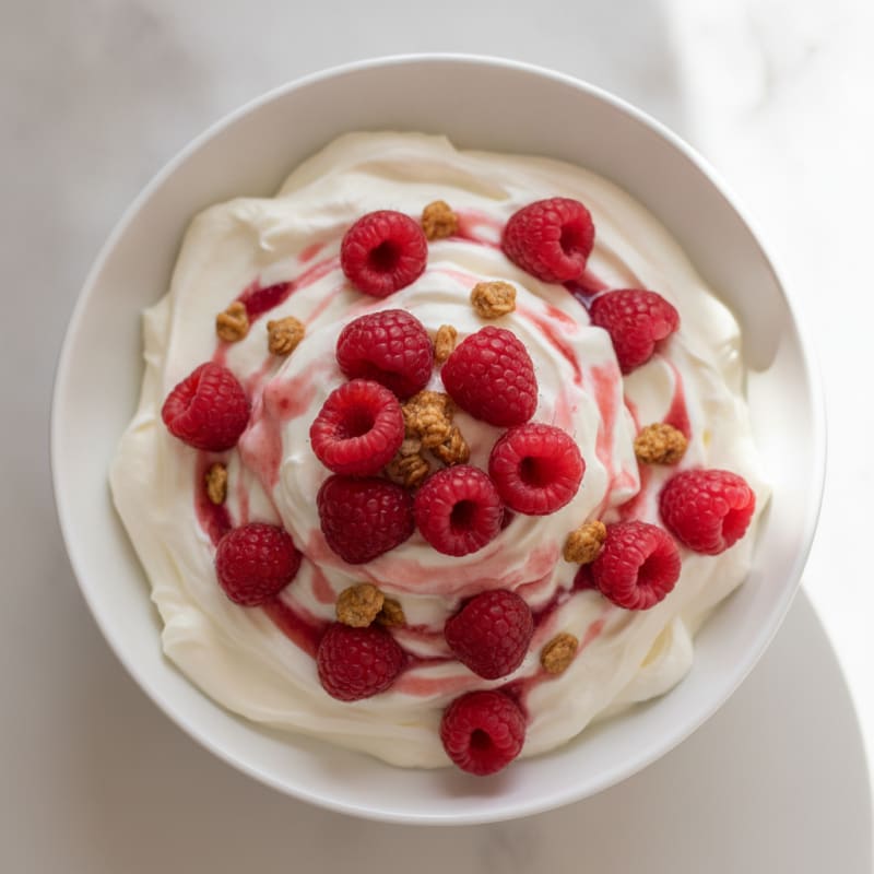 Silky Greek Yogurt with Protein Powder and Fresh Berries