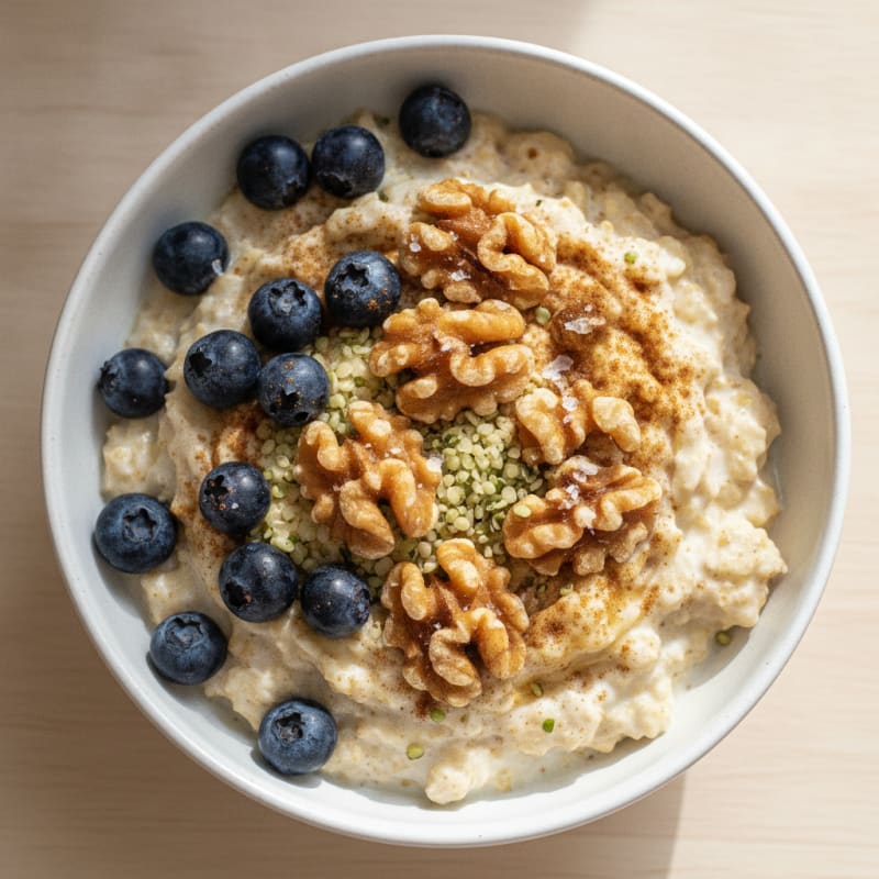 High-Protein Berry & Walnut Power Oats