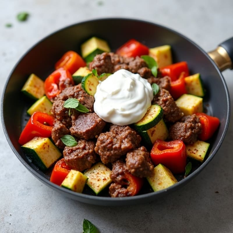 Lean Beef and Roasted Vegetable Skillet