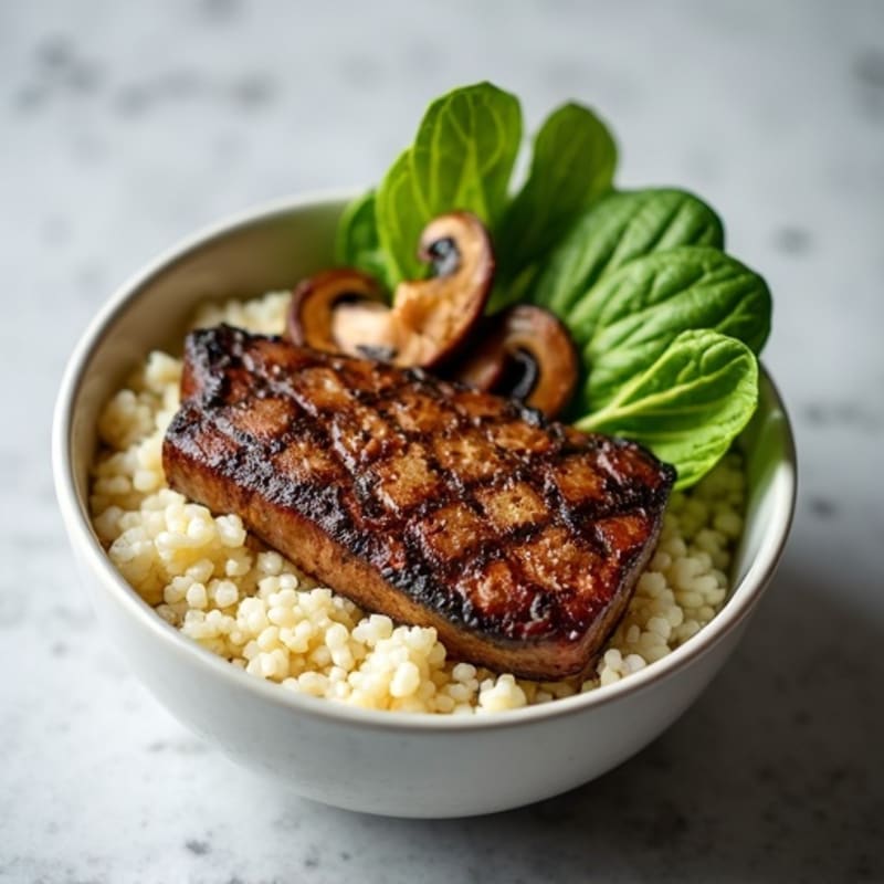 Grilled Beef and Cauliflower Rice Bowl