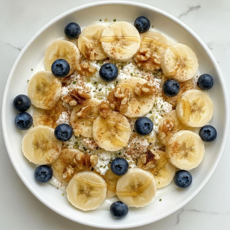 Cottage Cheese and Banana Protein Parfait