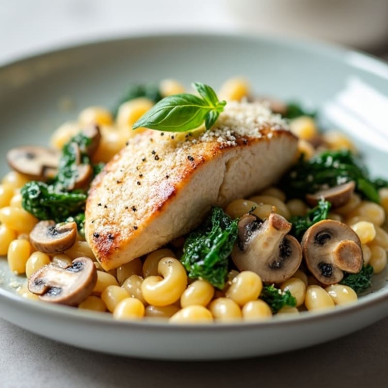 Creamy Truffle Mushroom Pasta with Spinach