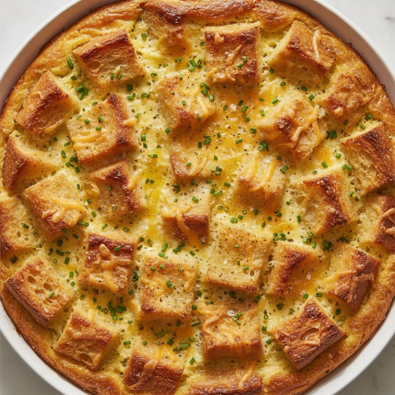 Cheesy Sourdough Egg Bake