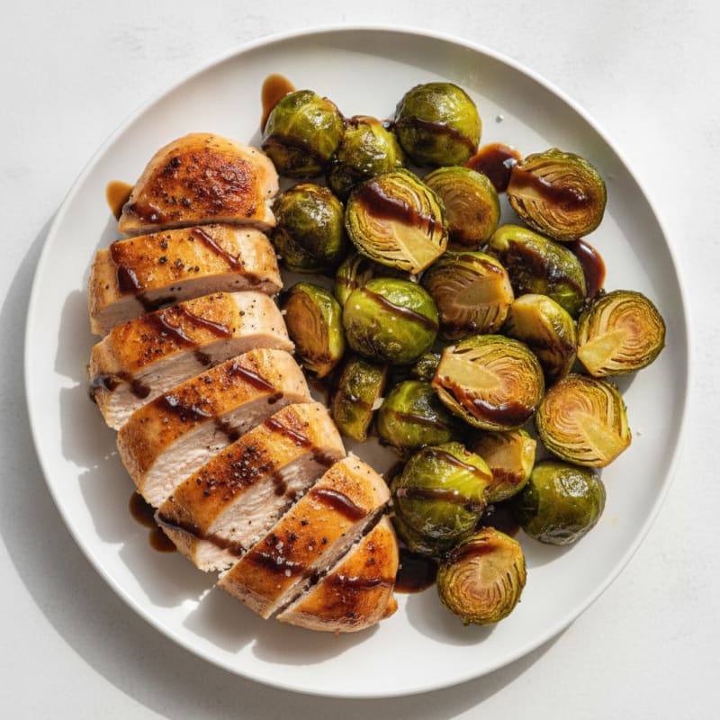 Roasted Brussels Sprouts with Balsamic Glaze