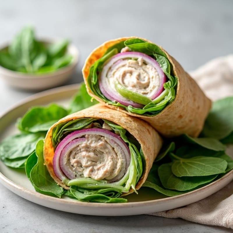 Creamy Herb Tuna Salad Wraps