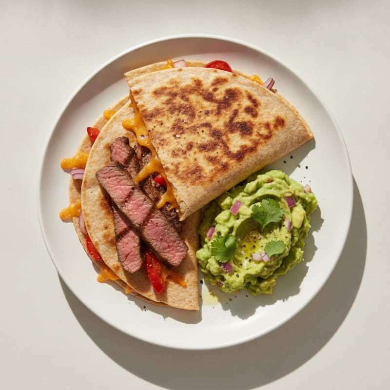 Carne Asada Quesadillas with Guacamole
