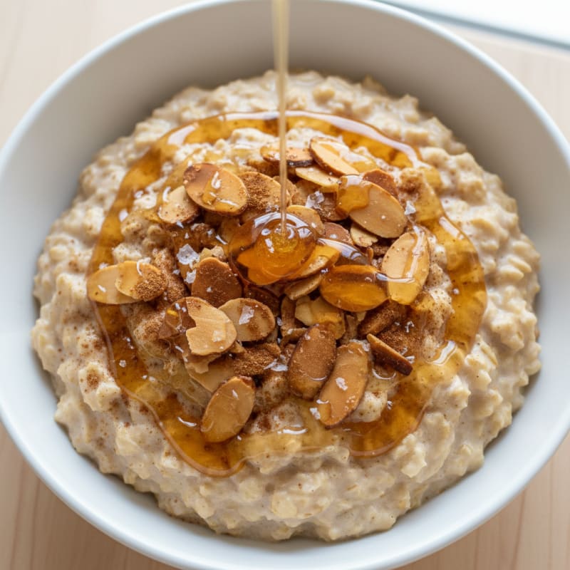 Honey Yogurt Oatmeal with Almond Milk