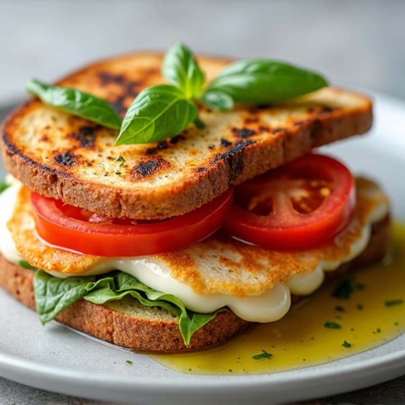 Fresh Mozzarella and Tomato Grilled Sandwich