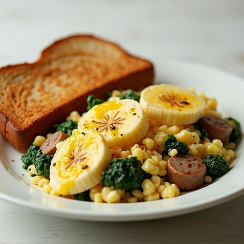 Egg White Scramble with Spinach and Turkey Sausage